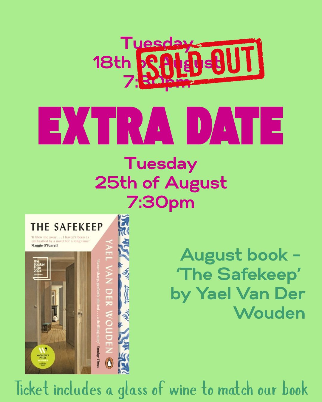 Juicy Book Club - August Extra Date